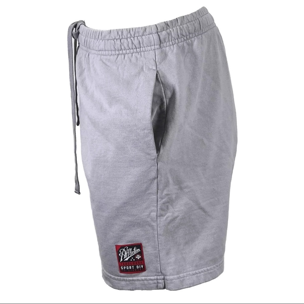 Affliction Men's Sweat short STANDARD LIMITED Heather Gray Short Biker - Picture 3 of 7